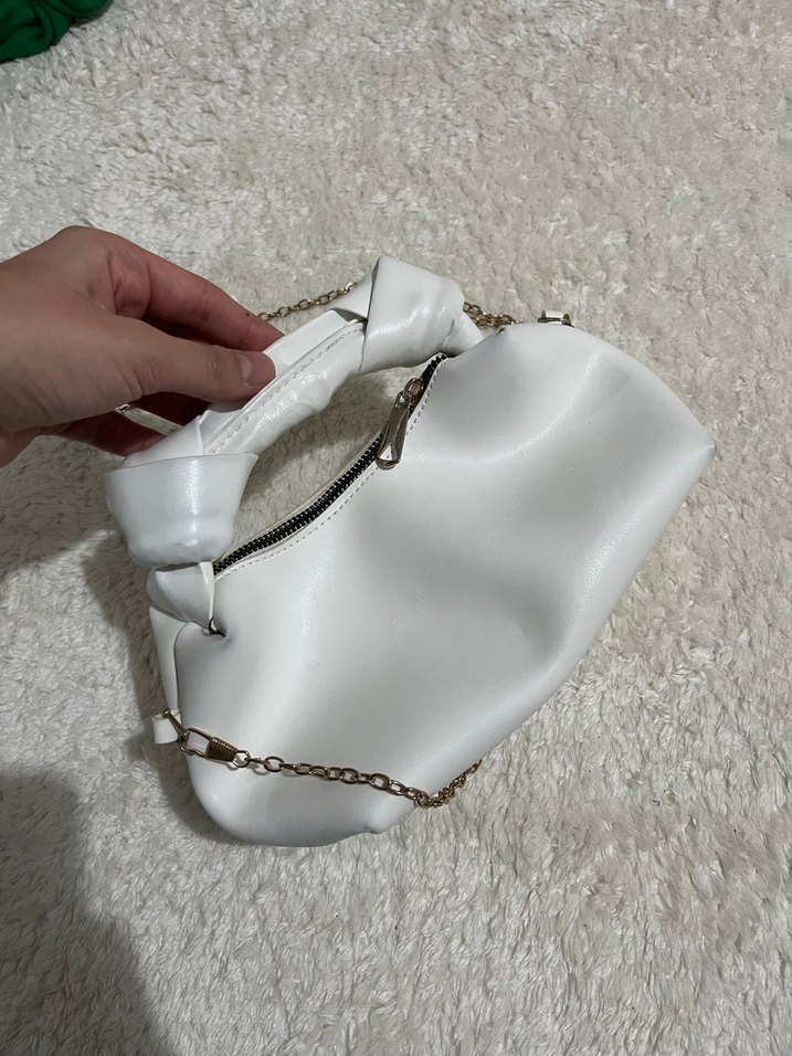 Beyaz Kadın Minimalist El Çantası - Görsel 3