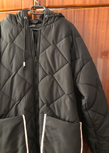 Zara Kadın Siyah Kapitone Uzun Kışlık Mont
