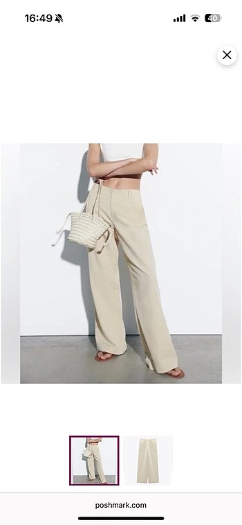 Zara keten karışımlı pantolon