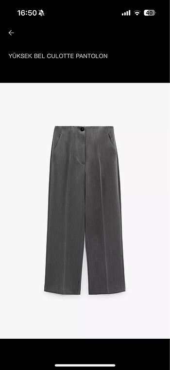 Zara culotte pantolon