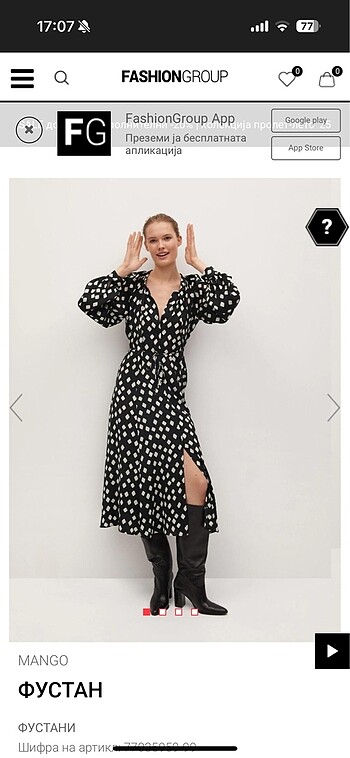 Mango geometrik desen elbise