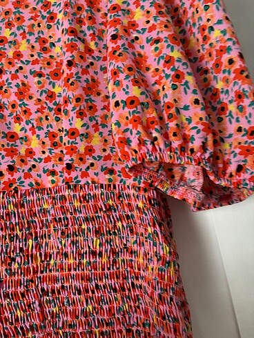 xl Beden Çiçekli mini elbise