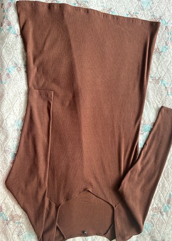 V Yaka 4 Xl Kahverengi Elbise - Görsel 2