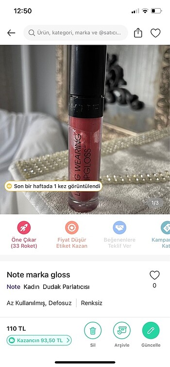 Note marka gloss