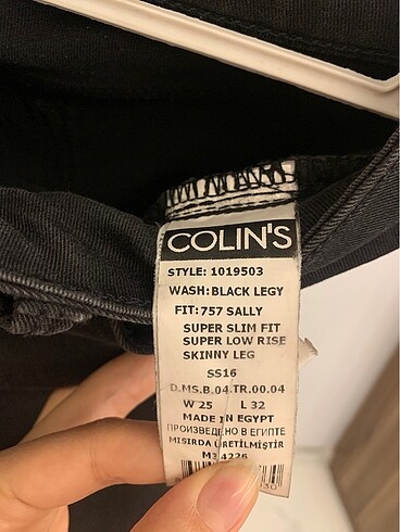 s Beden siyah Renk Colin's Siyah Dar Pantolon