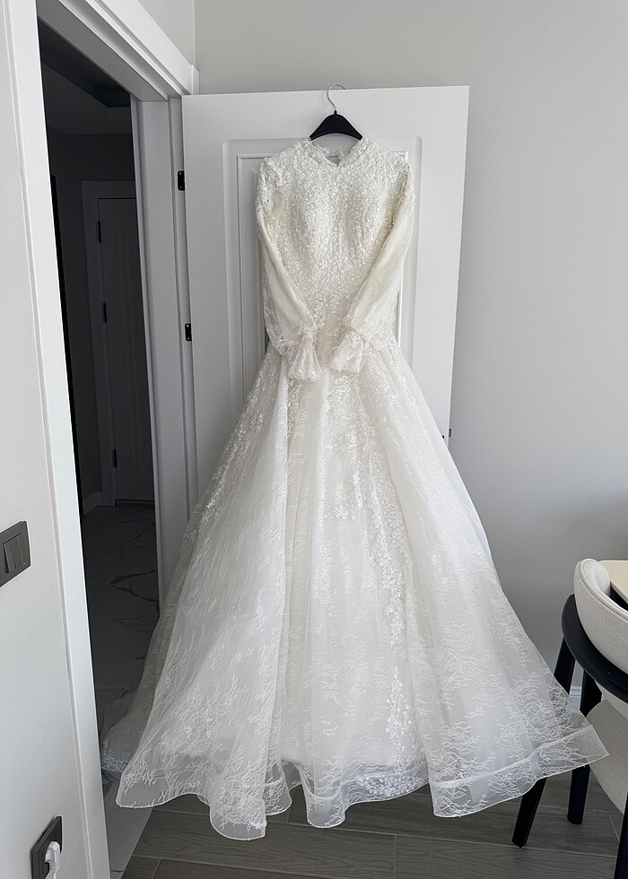 FRANSIZ DANTELİ GELİNLİK - Görsel 5