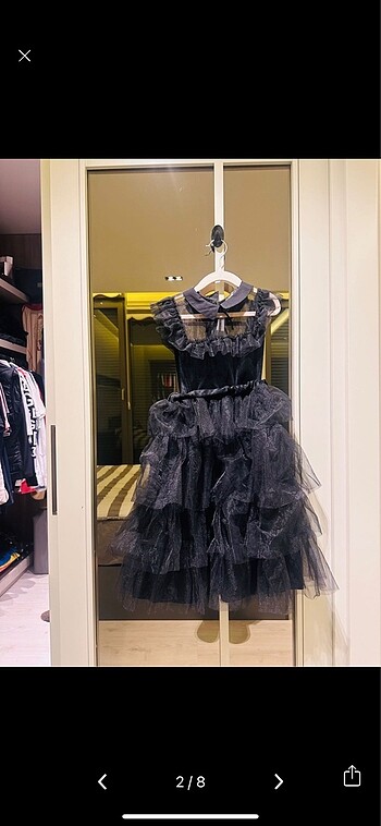 Zara siyah - halloween  çocuk elbise - Görsel 5