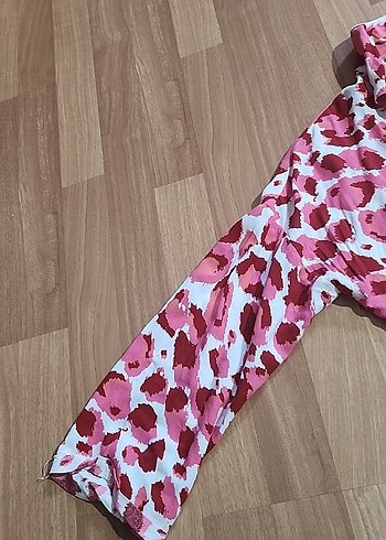 Pembe Batik Desenli Uzun Kollu Kadın Gömlek