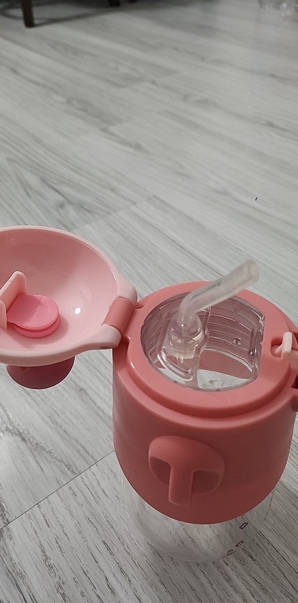 Pembe Çocuk Termos Şişesi Sevimli Desenli - Görsel 5