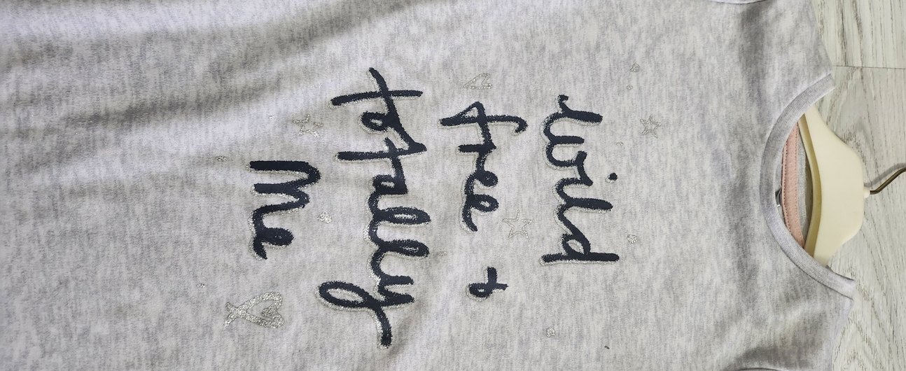 Kız Çocuk Gri Uzun Kollu Baskılı Elbise - Görsel 4