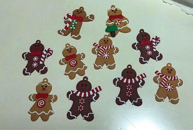 10?lu Gingerman Çam Ağacı Süsü