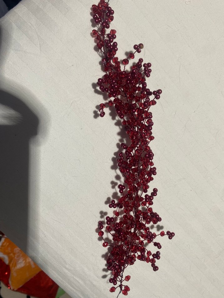 ESPEREST Bordo Kristal Boncuklu Saç ve Türban Aksesuarı - Görsel 3