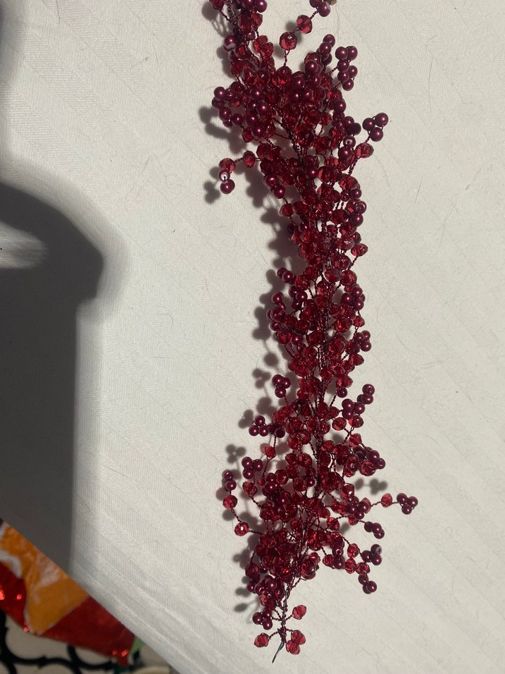 ESPEREST Bordo Kristal Boncuklu Saç ve Türban Aksesuarı - Görsel 2