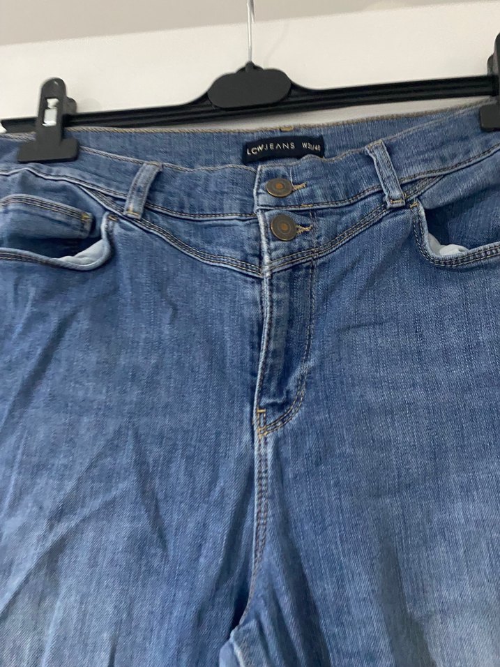 LC Waikiki Düğmeli Mavi Midi Kot Pantolon - Görsel 2