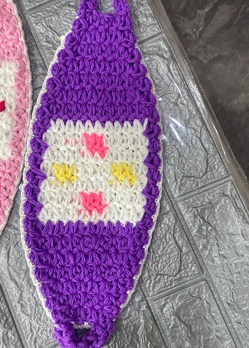 Renkli Örgü Banyo lifleri adet fiyatı 75 tl çeyizlik el örgüsü 0 - Görsel 2