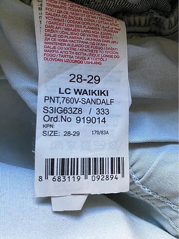 29 Beden lacivert Renk LCW Jeans Pantolon