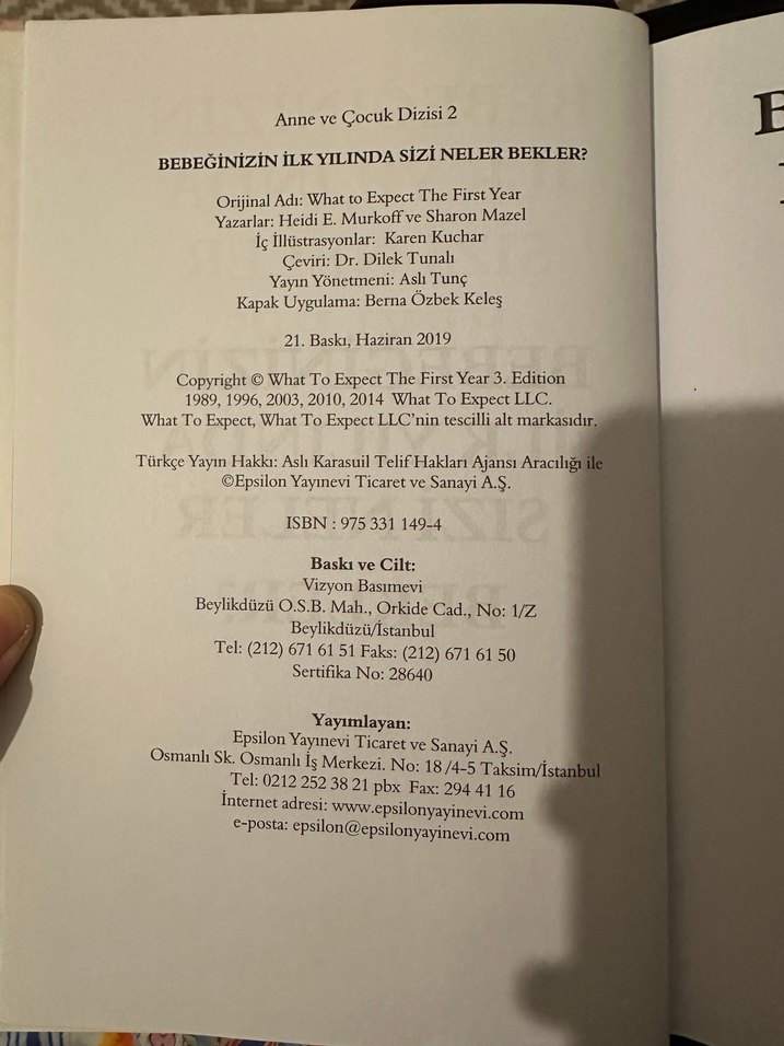 Bebeğinizin İlk Yılında Sizi Neler Bekler - 2019 Basım - Görsel 2