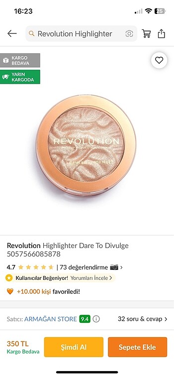 Beden Renk Revolution highlighter