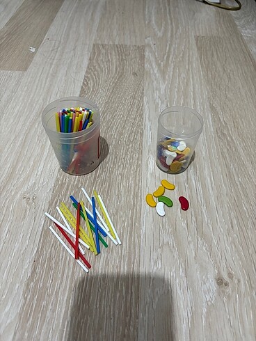 1. Sınıf fasulye ve sayma çubukları