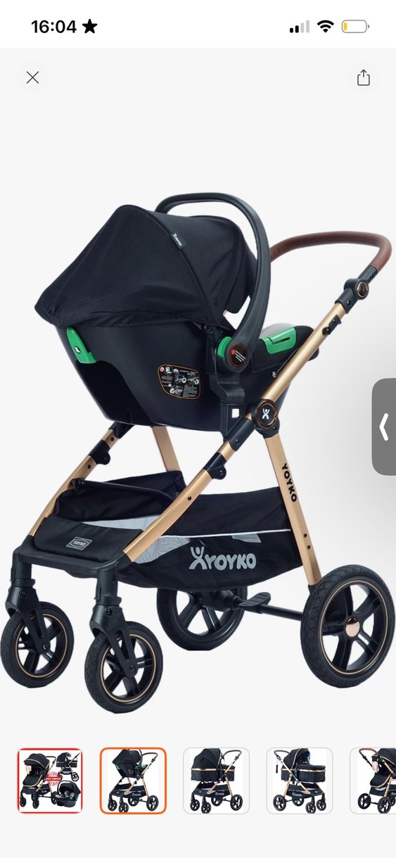 Siyah  rose Bebek Arabası YOYKO Marka - Görsel 2