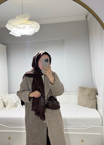 Kahve Uzun Kadın kaban KOTON - Görsel 2