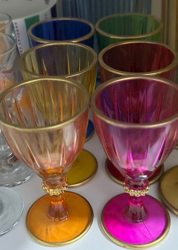 Renkli Ayaklı kahve yanı  Bardak Seti - Görsel 2