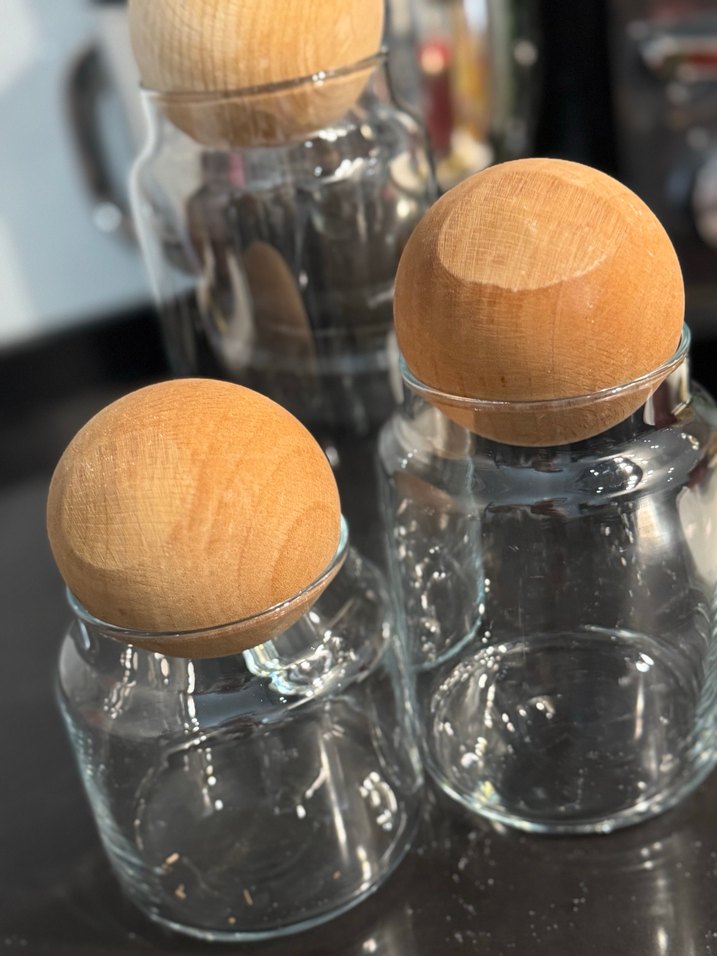 Ahşap Kapaklı Cam Baharat Kavanozları - Görsel 3