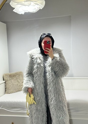 Gri Uzun Kadın HAVOŞ KÜRK - Görsel 2