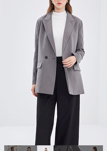 Zara Gri Kadın Blazer Ceket