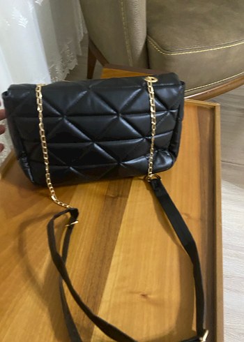 Klasik Siyah Deri Kadın Çanta - Görsel 2