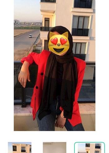 Zara Kirmizi Uzun Ceket Siyah Sal Kombin