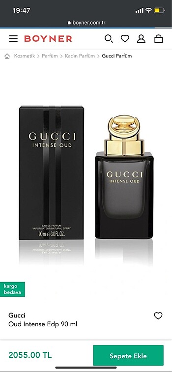 Gucci Gucci intense oud erkek parfümü