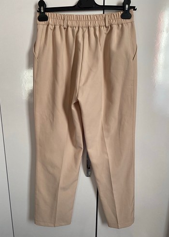 Bej Kadın Midi Kumaş Pantolon - Görsel 4