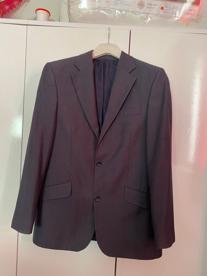 Klasik Kesim Lacivert Erkek Takım Elbise Ceketi - Görsel 2