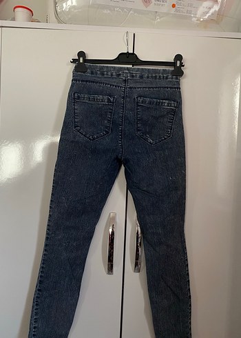 Mavi Kadın Dar Kesim Midi Kot Pantolon - Görsel 3