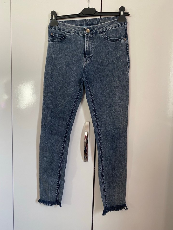 Mavi Kadın Dar Kesim Midi Kot Pantolon - Görsel 2