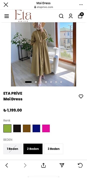 m Beden Yağ yeşili elbise