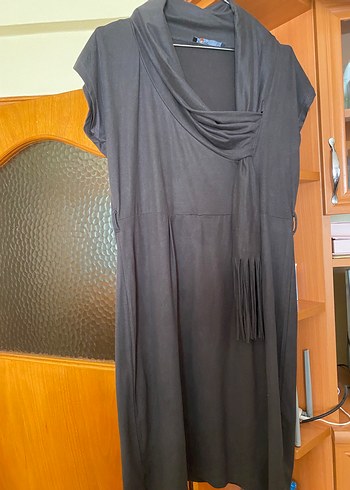 Gri Süet Midi Hamile Tunik - Görsel 3