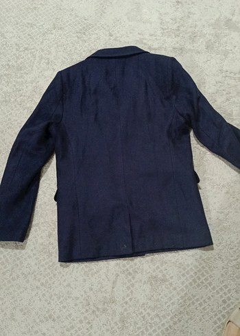 Lacivert Düğmeli Erkek Yün Ceket - Görsel 2