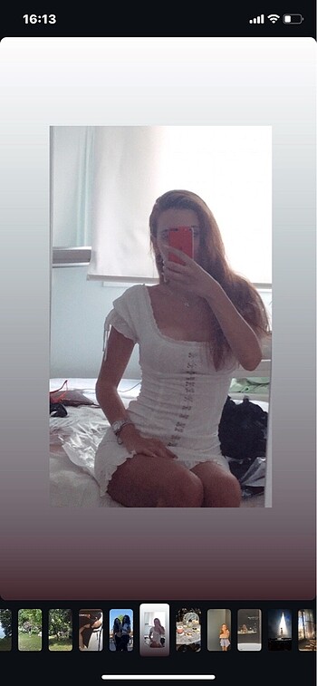 Beyaz mini dollskill coquette elbise