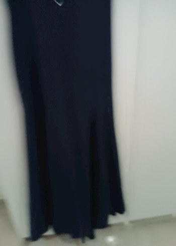 Klasik Lacivert Uzun Abiye Elbise - Görsel 5