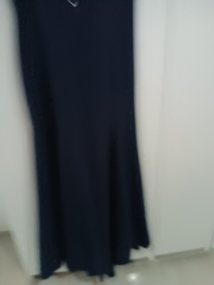 Klasik Lacivert Uzun Abiye Elbise - Görsel 5