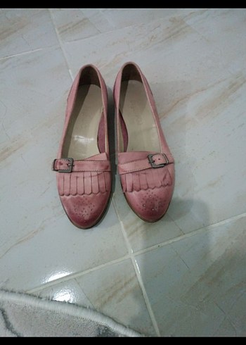 Pembe Vintage Tokalı Kadın Günlük Ayakkabı - Görsel 3