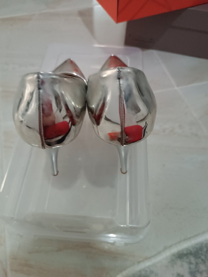 gri Metal Stiletto - Görsel 4