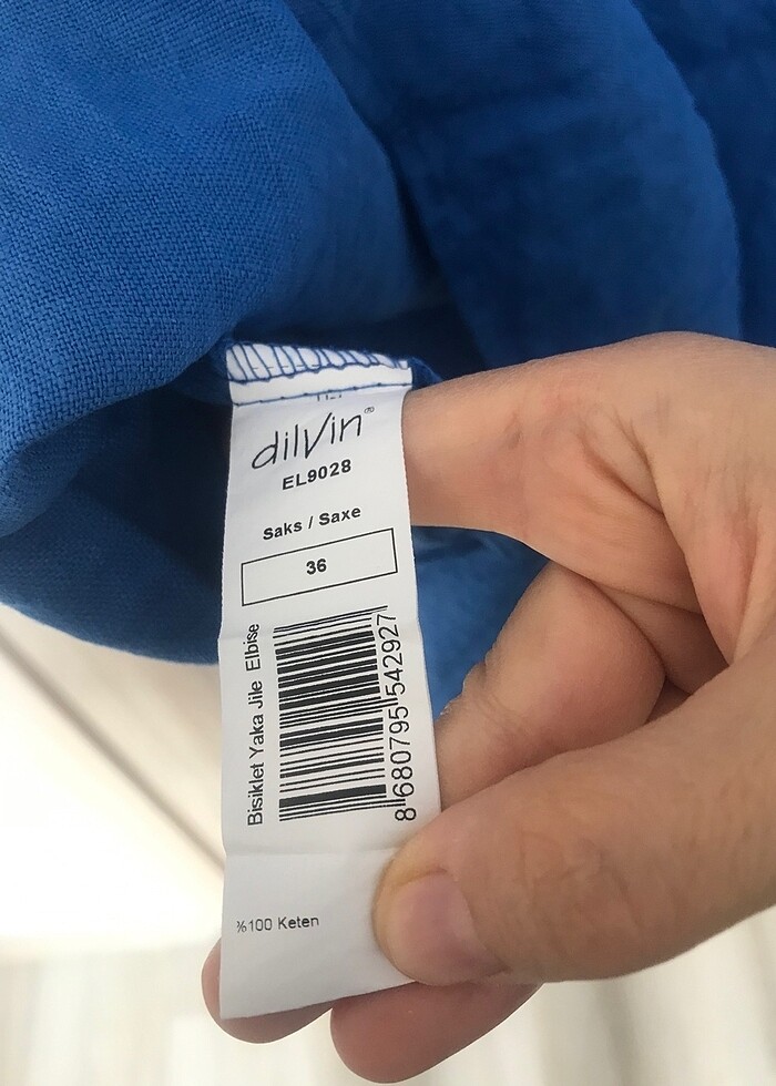 Keten elbise - Görsel 5