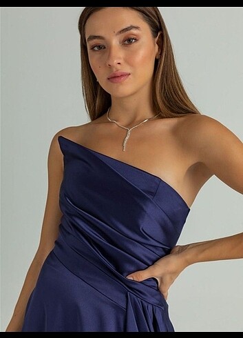 m Beden lacivert Renk Deniz butik gece elbisesi 