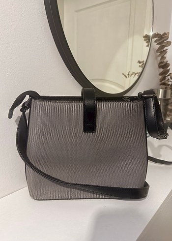 Gri Deri Kemerli Kadın Çanta - Görsel 2