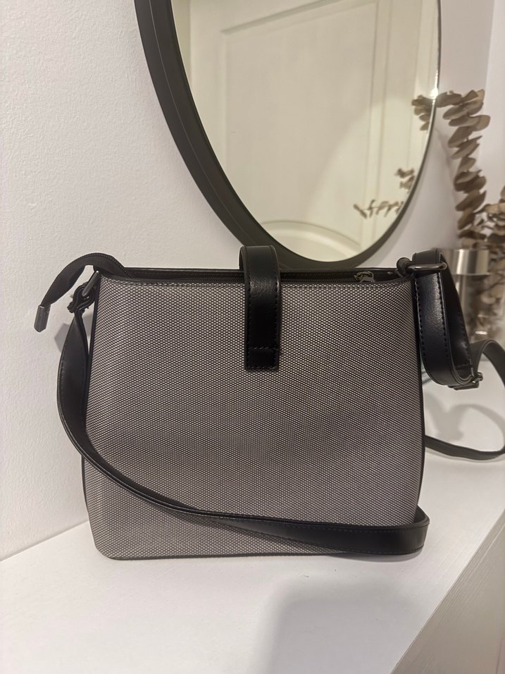 Gri Deri Kemerli Kadın Çanta - Görsel 2