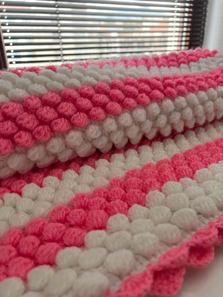 Pembe El Örgü Çocuk Battaniyesi - Görsel 4