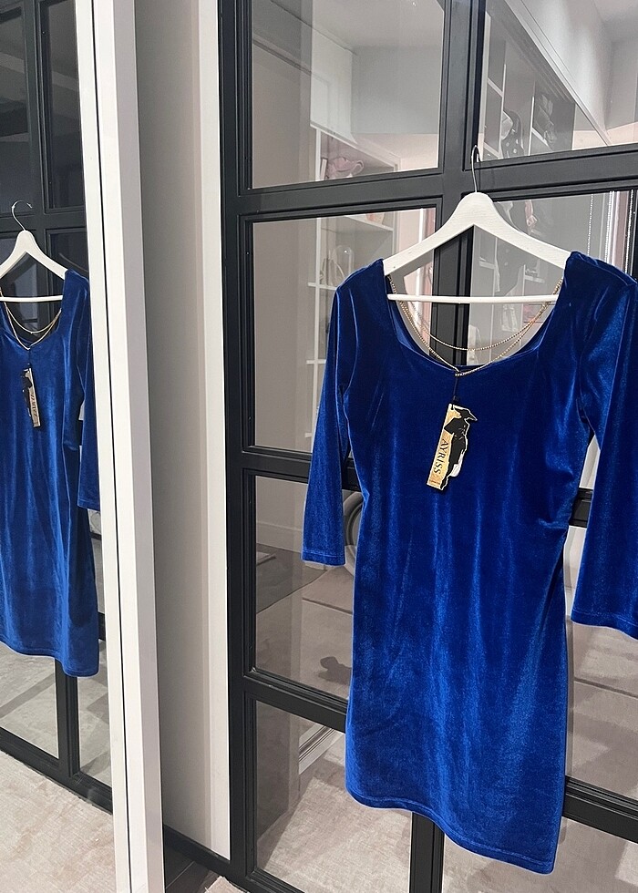 Kadife elbise - Görsel 2